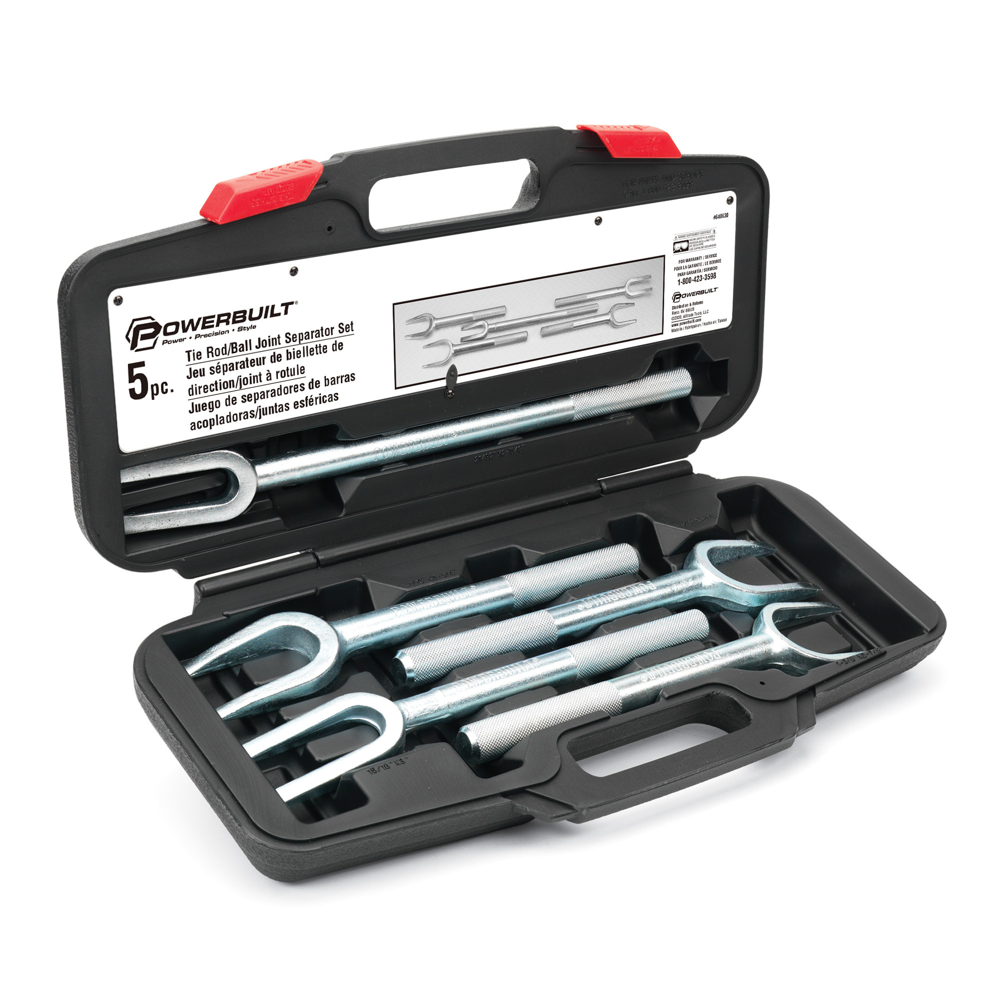 Powerbuilt, 5 Piece Tie Rod/Ball Joint Separator Set, Model # 648630